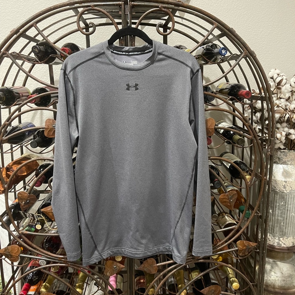 Men’s Under Armour Compression Long Sleeve Tee Steel Grey XL